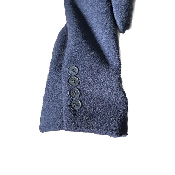 Lauren Ralph Lauren Trech Coat Womens Petite Medium Blue Wool Cashmere Blend - Picture 5 of 10